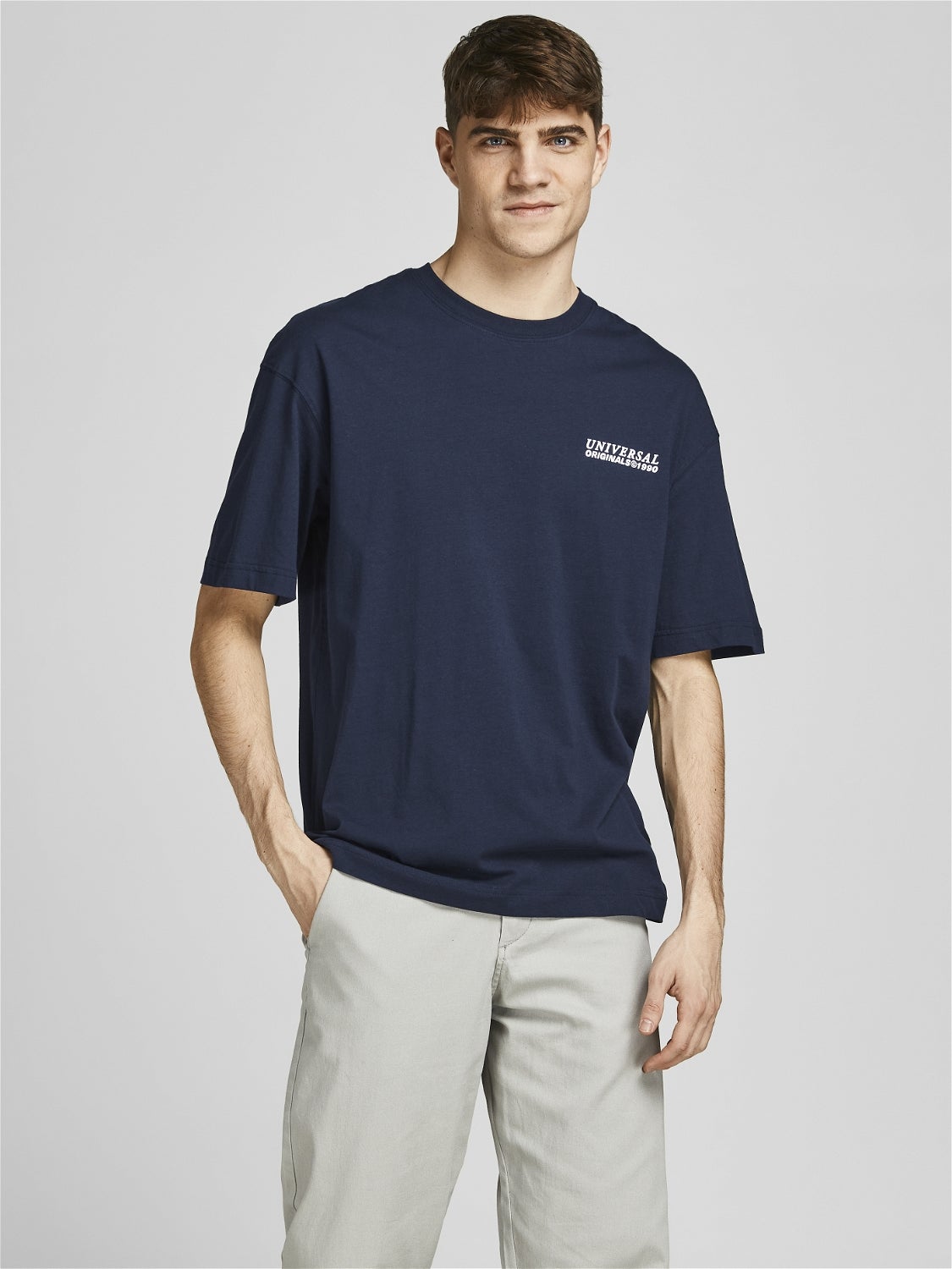 Rabatt 70 % Mango T-Shirt HERREN Hemden & T-Shirts NO STYLE Dunkelblau/Weiß L 