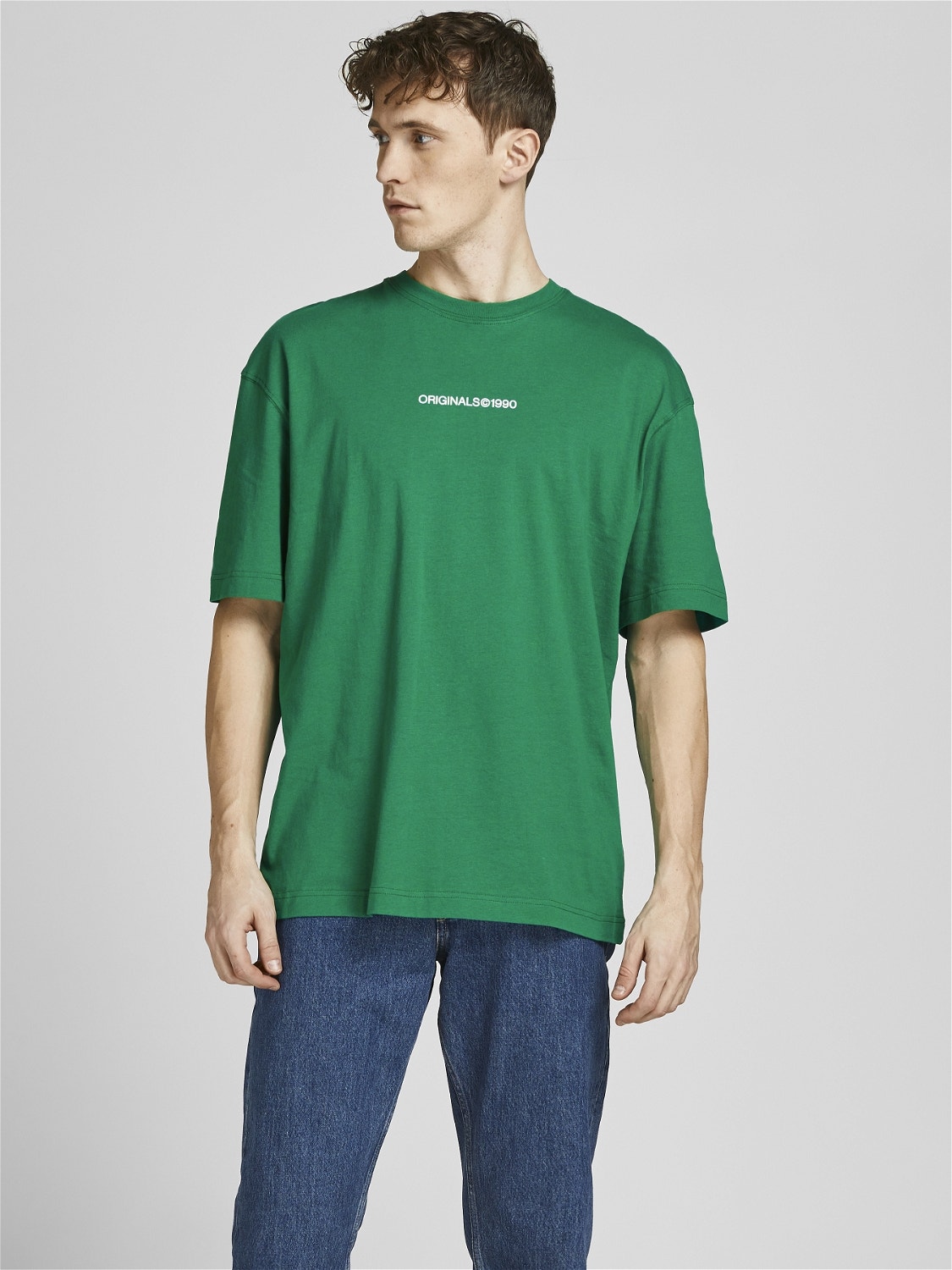 Jack & Jones Teksty Okrągły dekolt T-shirt -Lush Medow - 12210917