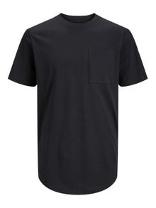 Jack & Jones Enfärgat Rundringning T-shirt -Black - 12210945