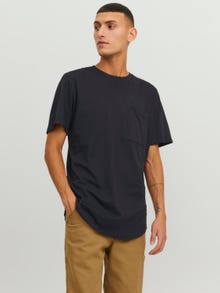 Jack & Jones T-shirt Liso Decote Redondo -Black - 12210945