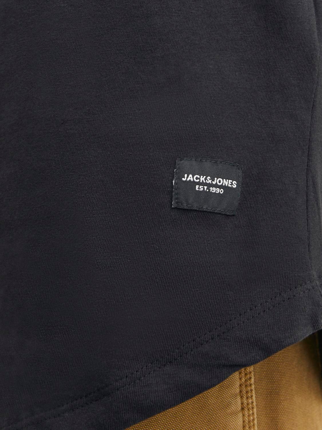 Jack & Jones Ensfarvet Crew neck T-shirt -Black - 12210945