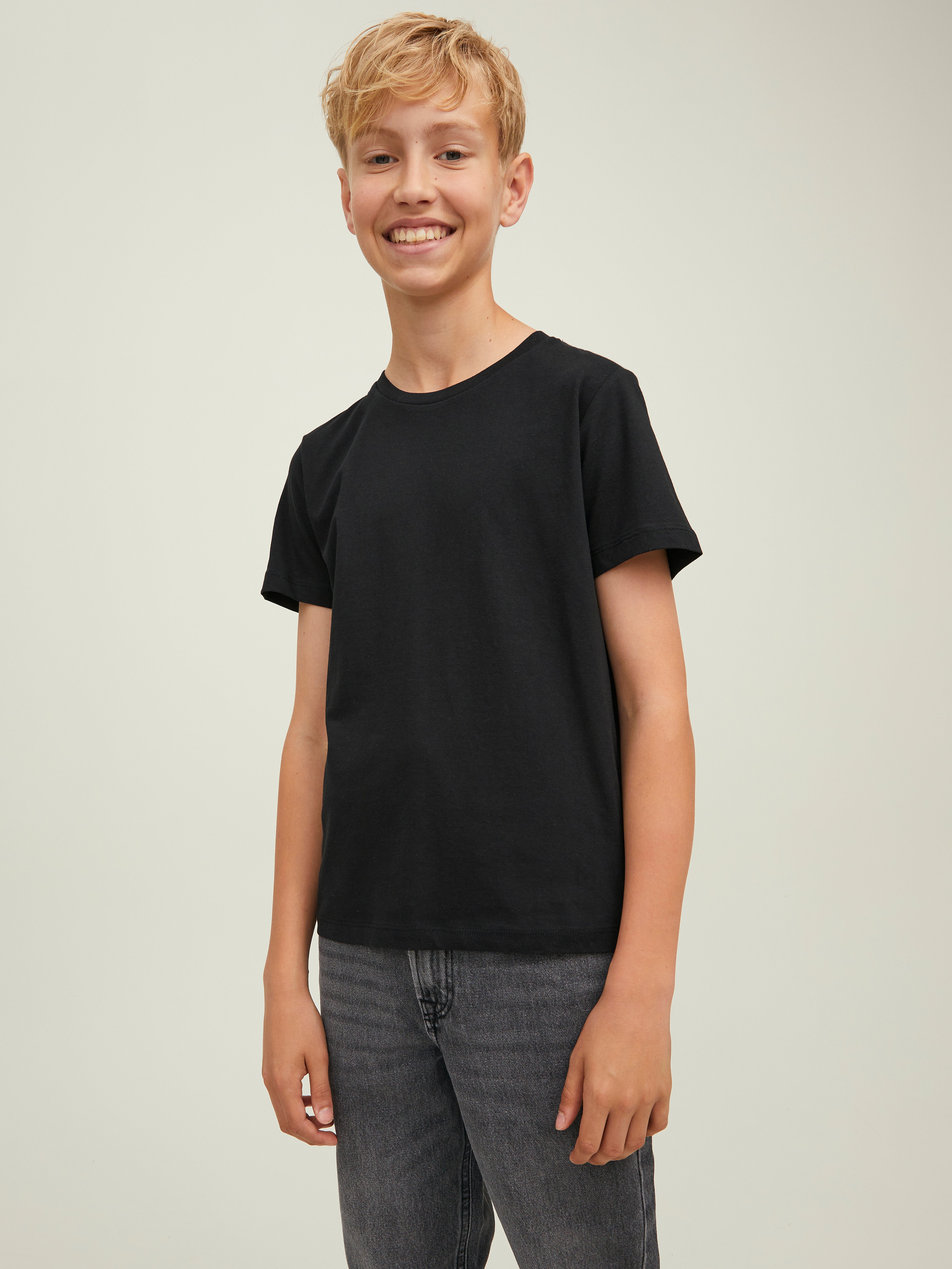 Pack De 3 T-shirt Uni Pour Les Garçons - Jack & Jones - Modalova