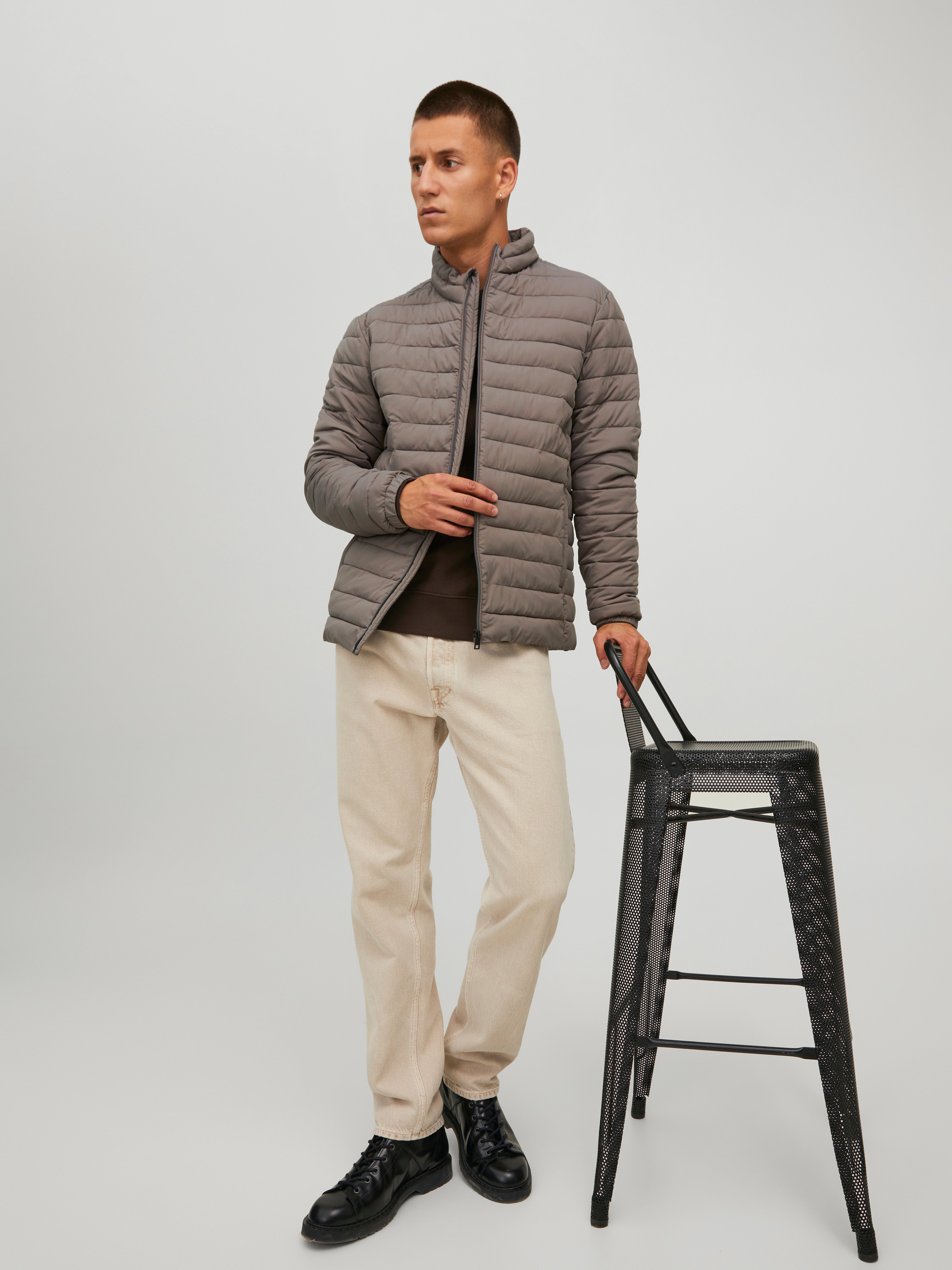 Lightweight puffer jacket - Light grey - Men