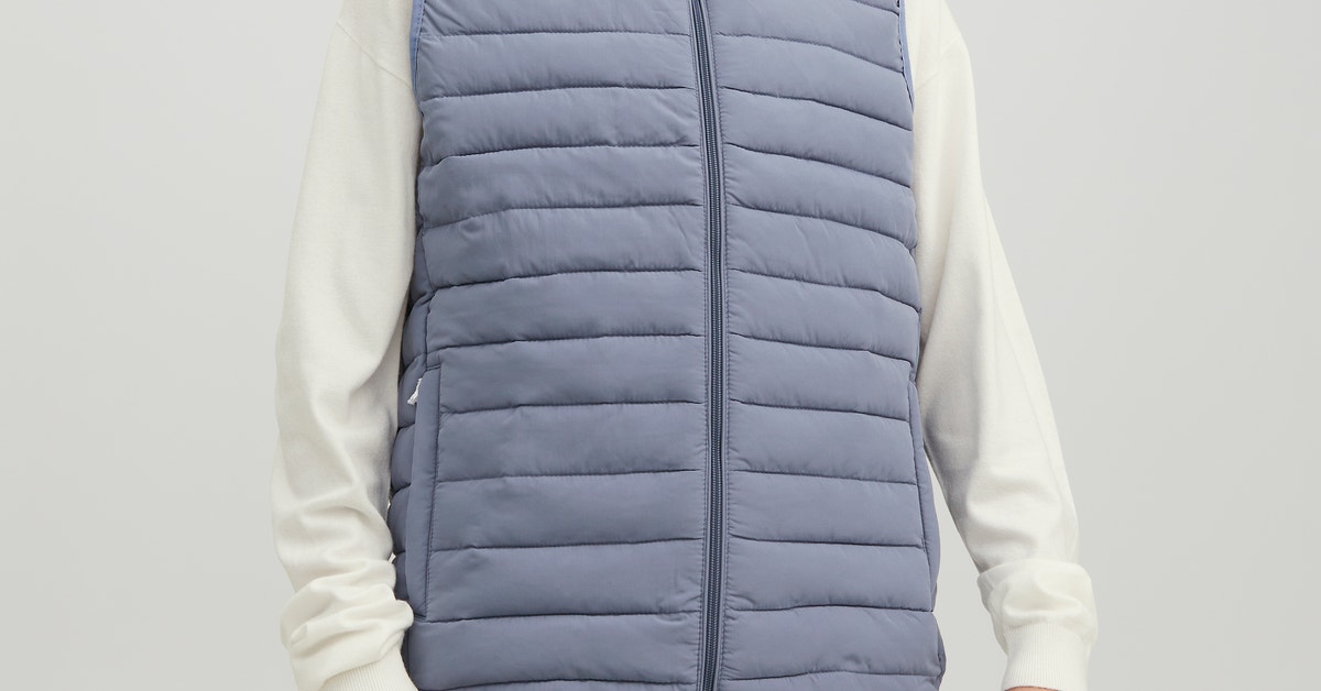 Gilet Imbottito JACK & JONES In Poliestere Riciclato, Regolare, Senza Cappuccio, Perfetto Per Mezze Stagioni