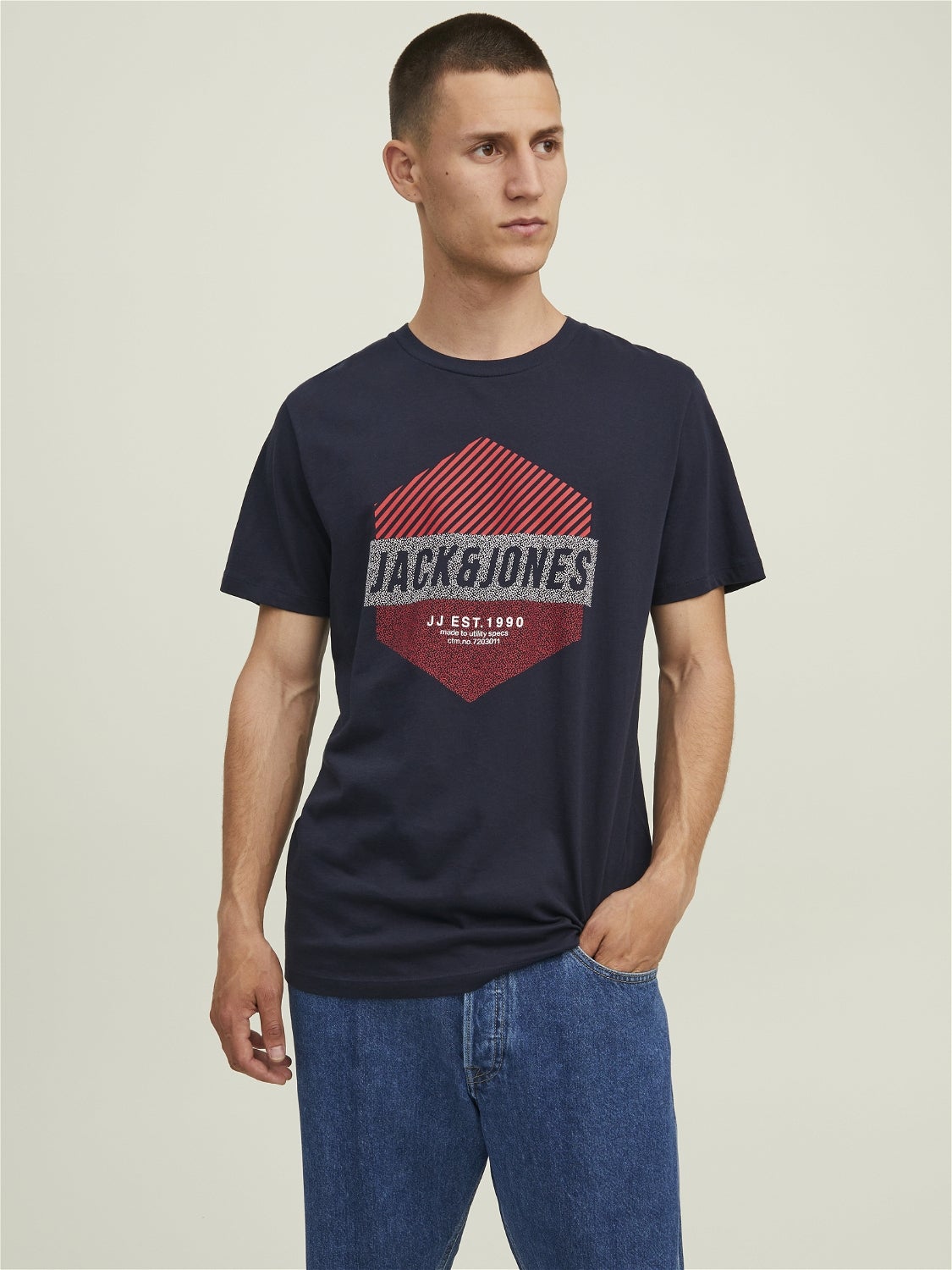HERREN Hemden & T-Shirts Basisch Rot S Rabatt 54 % Jack & Jones T-Shirt 