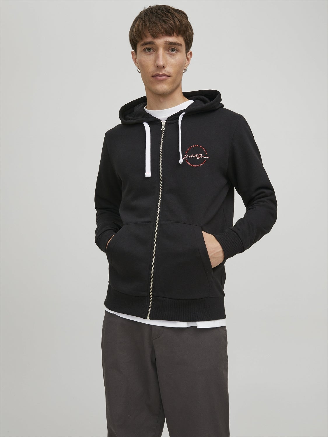 MEN FASHION Jumpers & Sweatshirts Hoodie Jack & Jones sweatshirt discount 56% Black/Gray/Orange M 