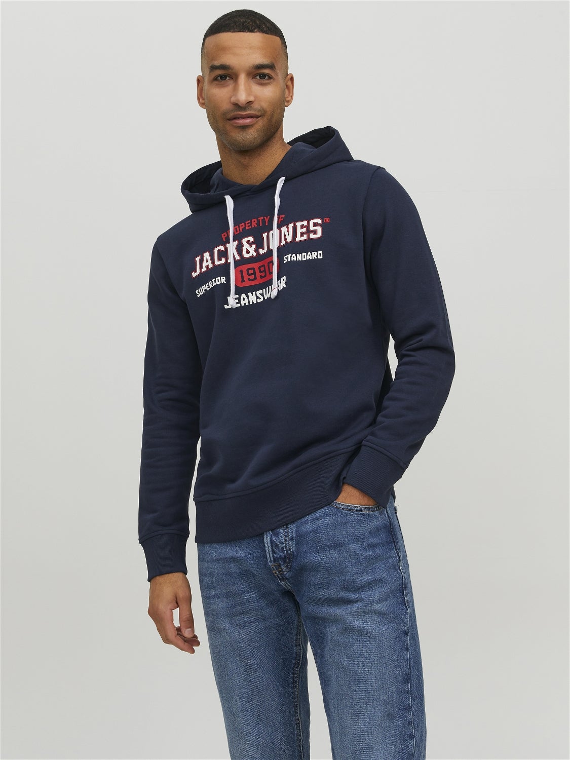 Dunkelblau L Rabatt 58 % HERREN Pullovers & Sweatshirts Hoodie Jack & Jones sweatshirt 