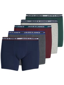 Jack & Jones Plus Size 5-pack Trunks -Dark Grey Melange - 12211701