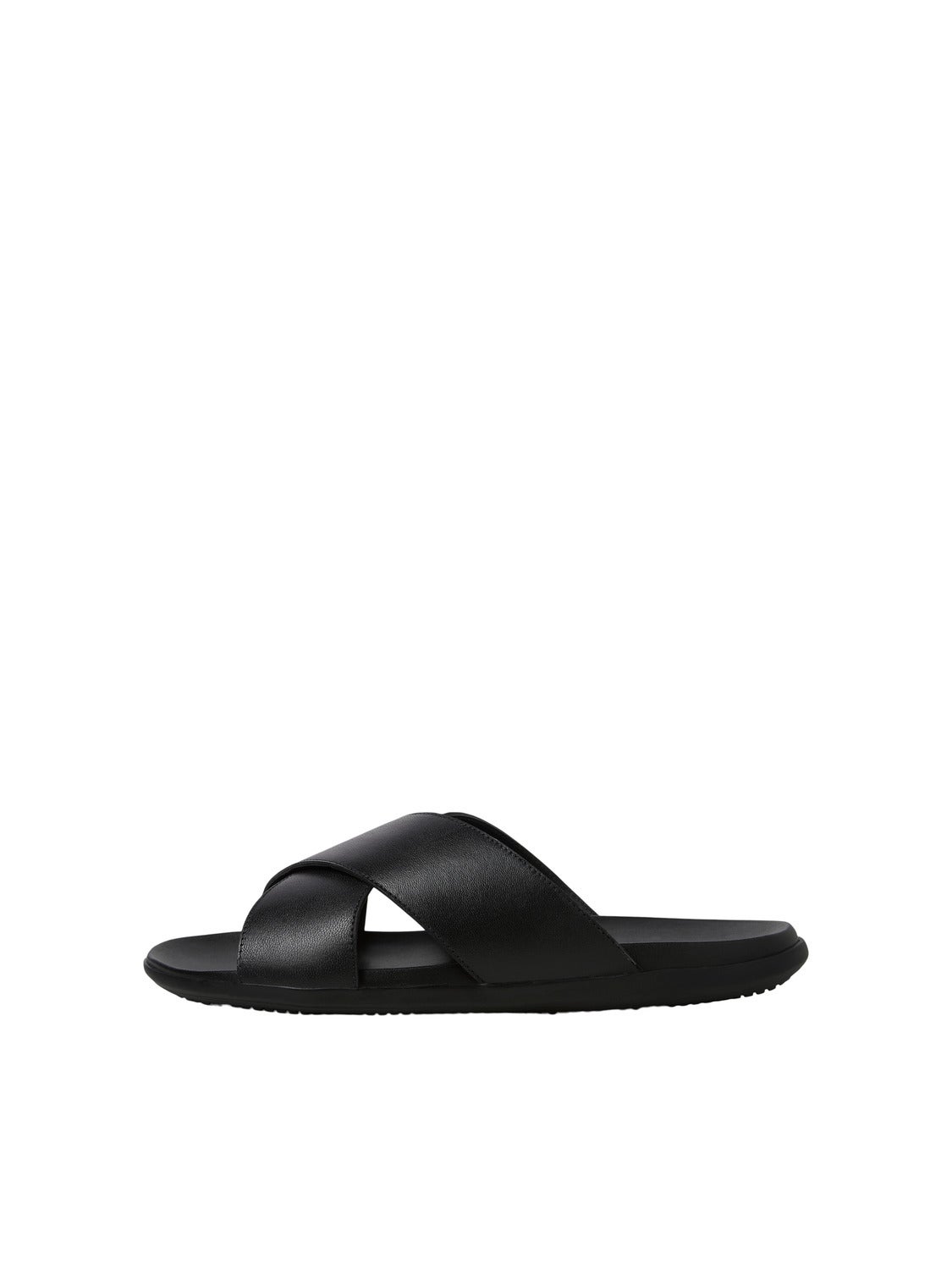 Men's Basket Criss-Cross Slippers - Black