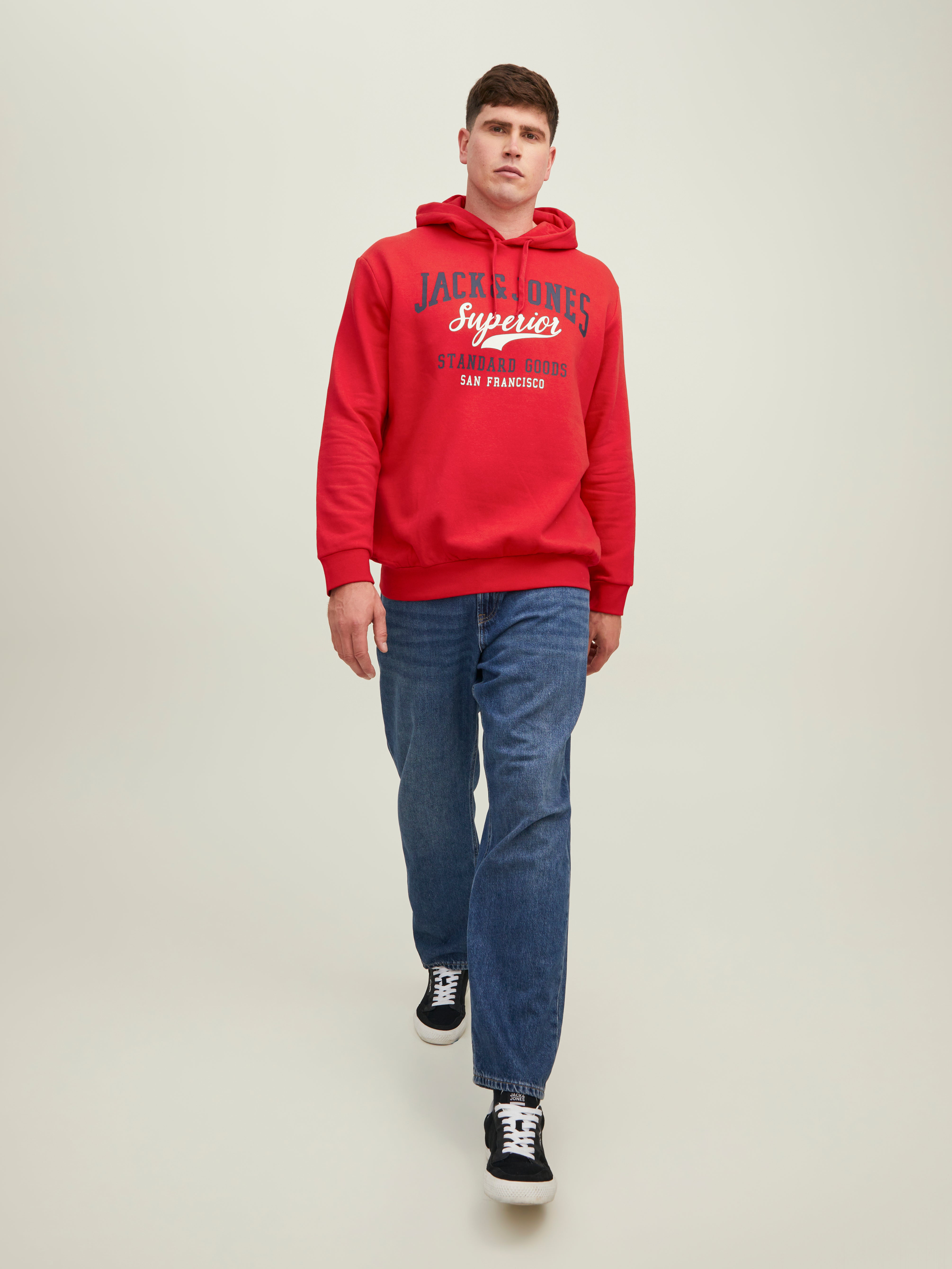 Logo Plus Size Hoodie | Dark Red | Jack 