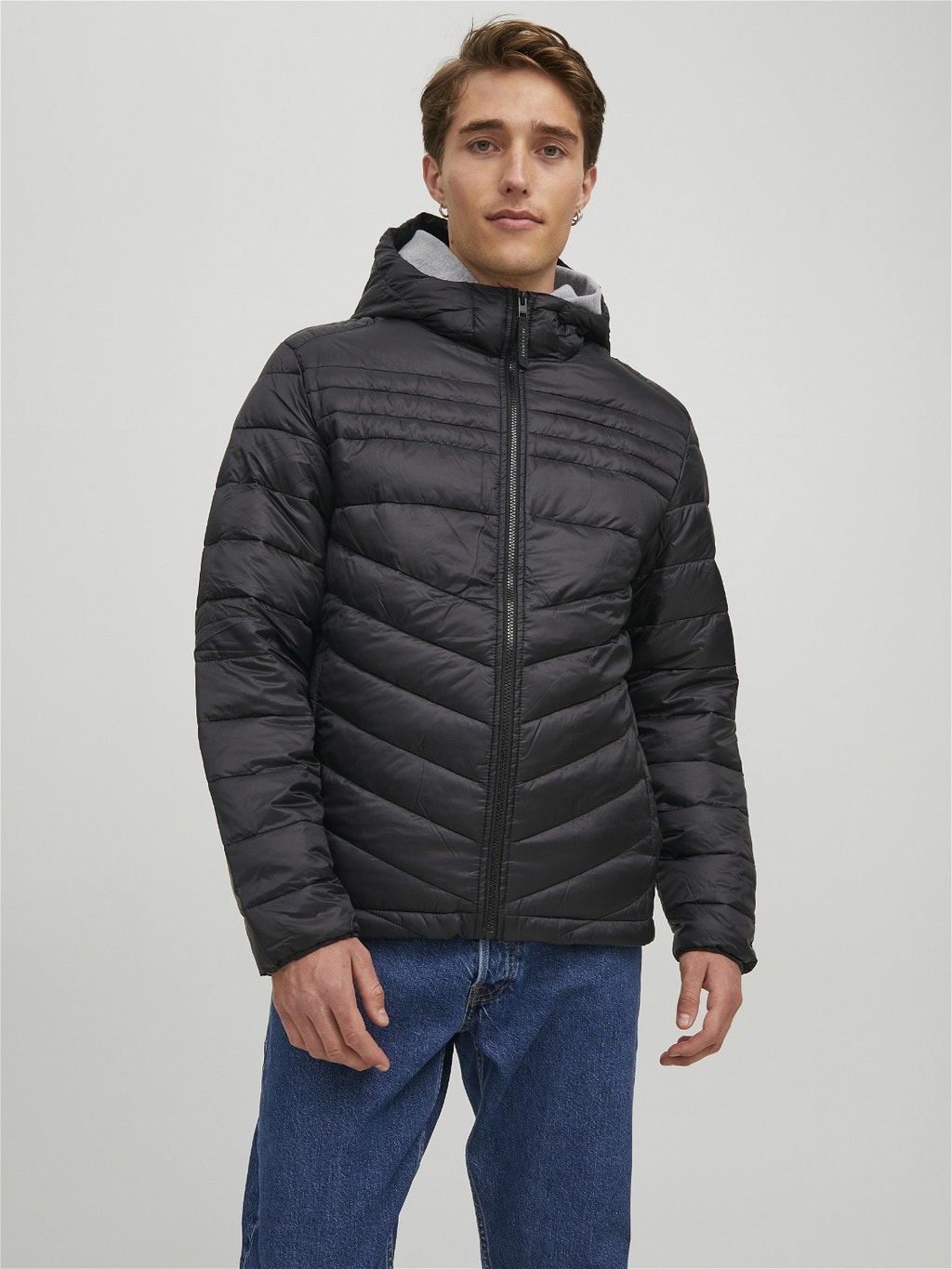 Lightweight hooded Puffer Jacket | Black | Jack & Jones®