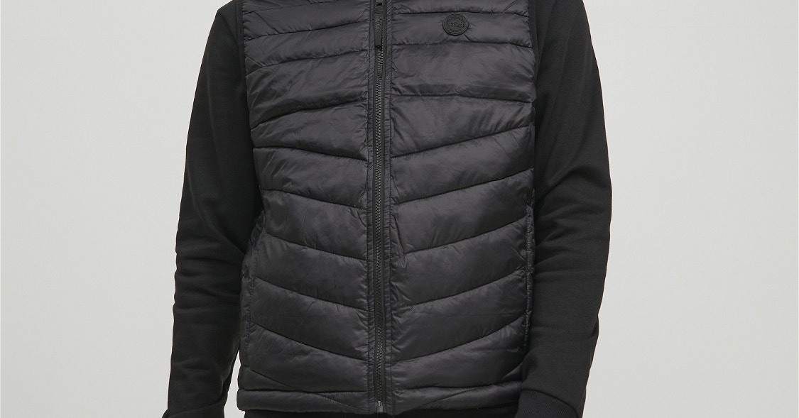 Puffer gilet with snap buttons · Black · Coats And Jackets