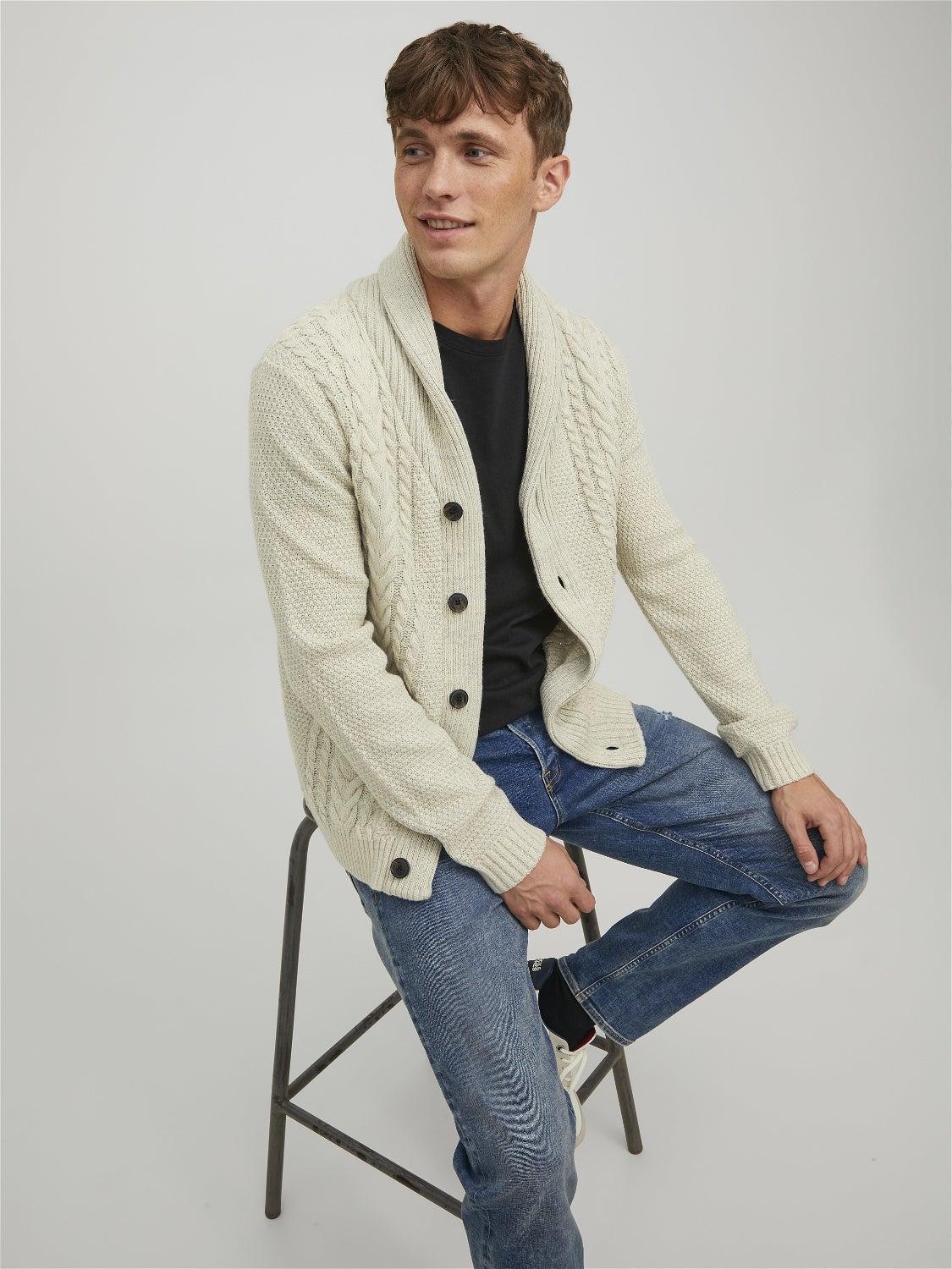 jack & jones shawl neck cardigan