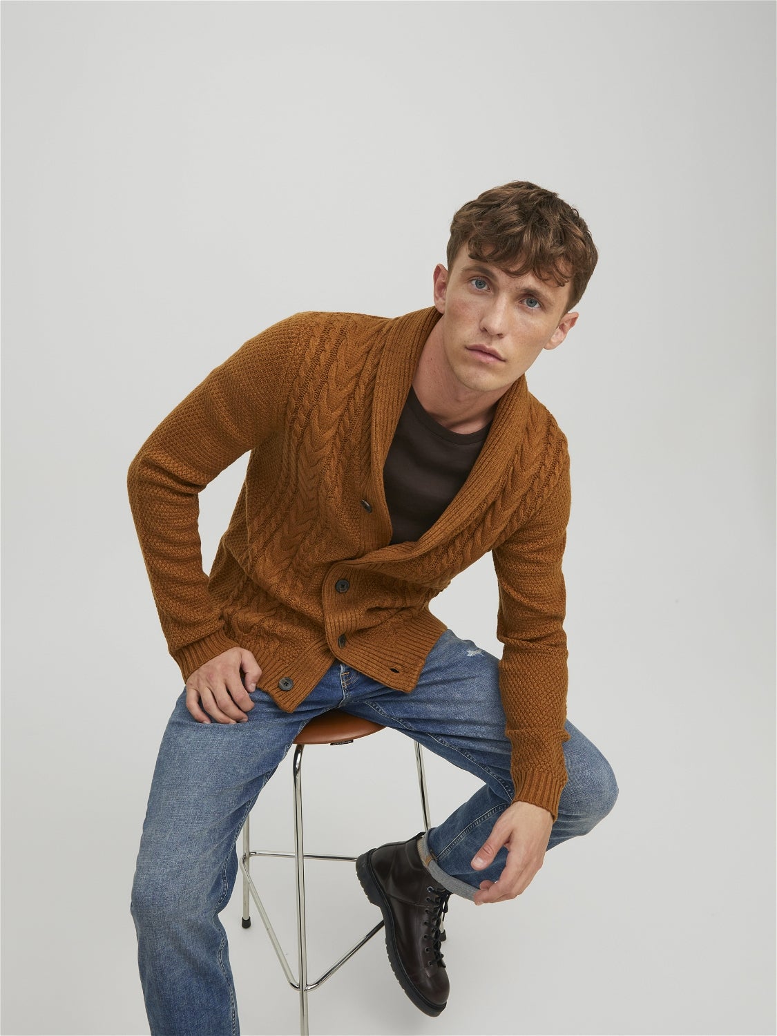 jack & jones shawl neck cardigan