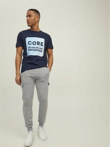 Jack & Jones Regular Fit Tepláky -Light Grey Melange - 12212170