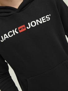 Jack & Jones Logo Hoodie For boys -Black - 12212186