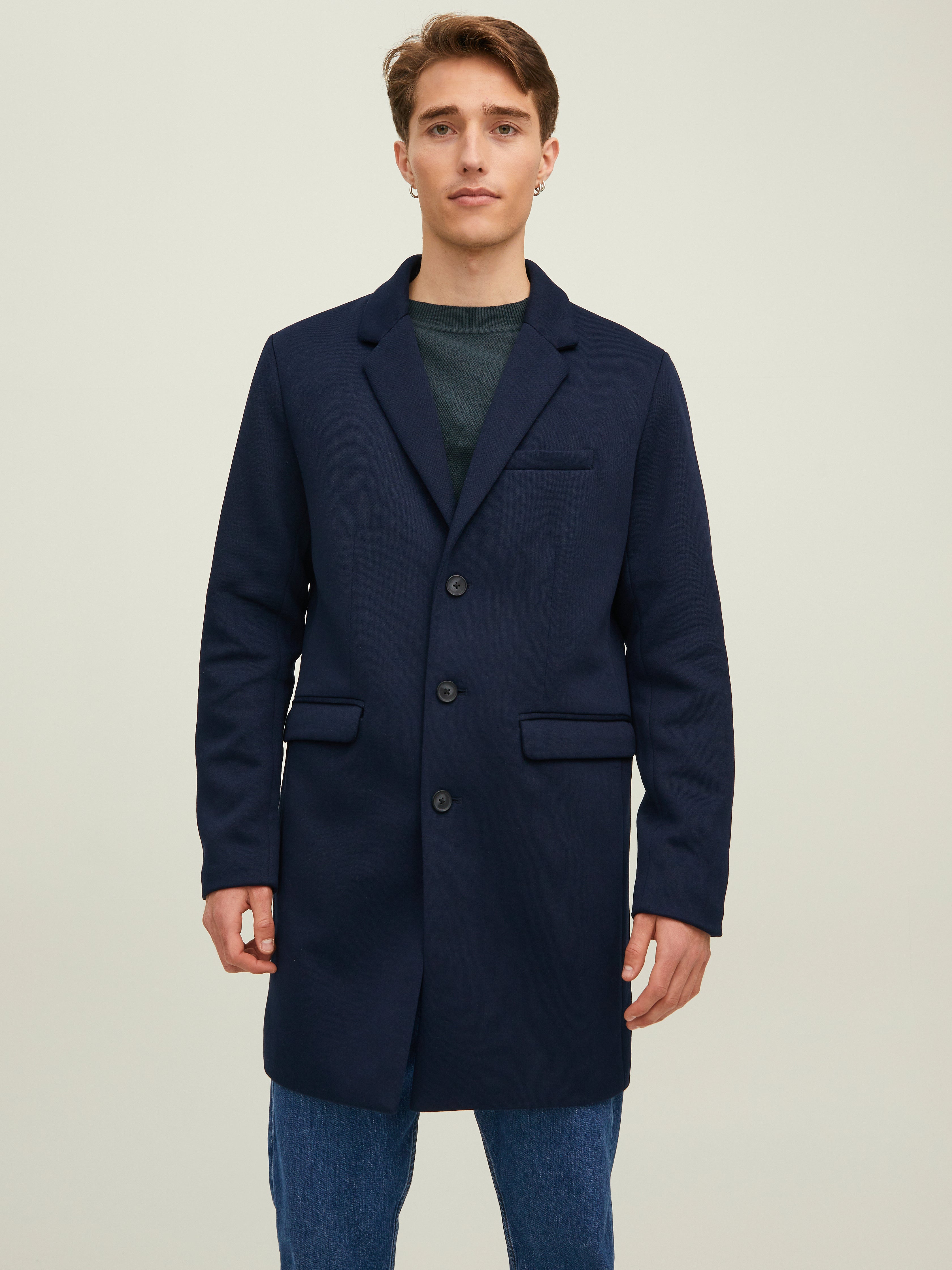 Single-breasted Lange jas | Dark Blue | Jack \u0026 Jones®