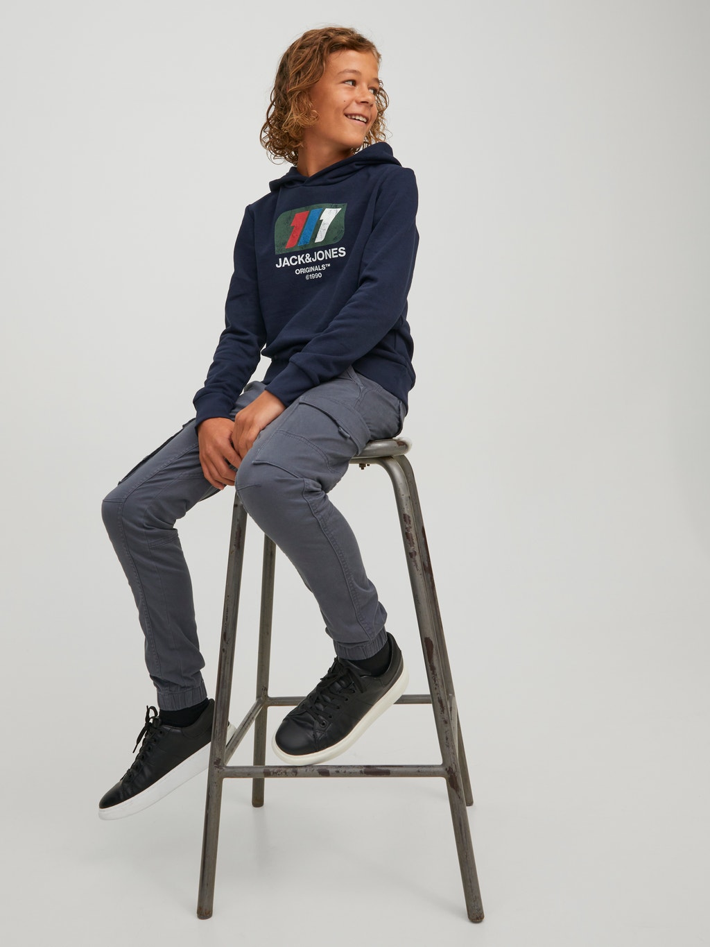 Boys Paul Flake AKM 542 Cargo trousers | Medium Blue | Jack & Jones®