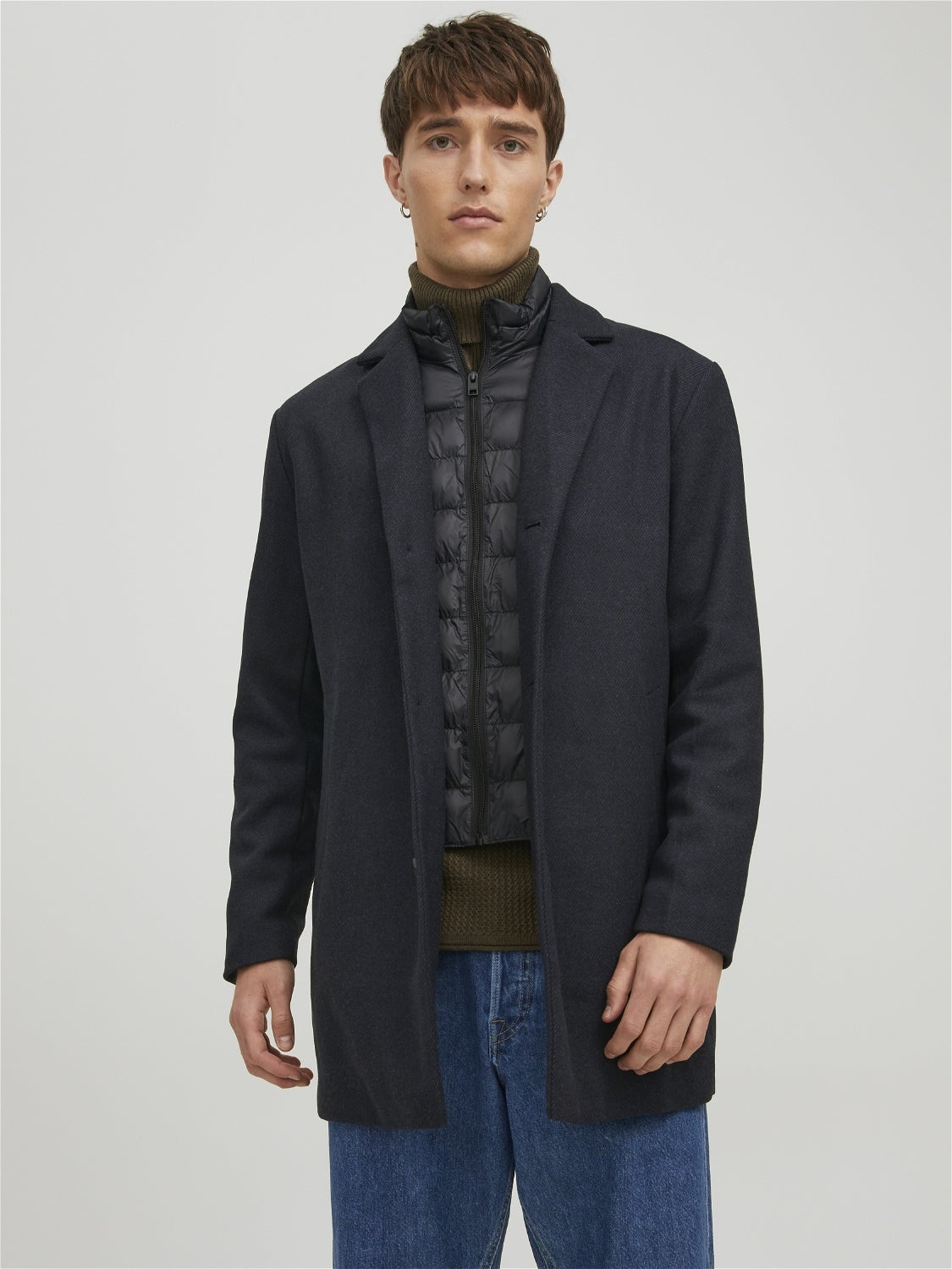 Uomo Abbigliamento da Cappotti da Cappotti lunghi e invernali Premium soprabitoJack & Jones in Lana da Uomo colore Blu 