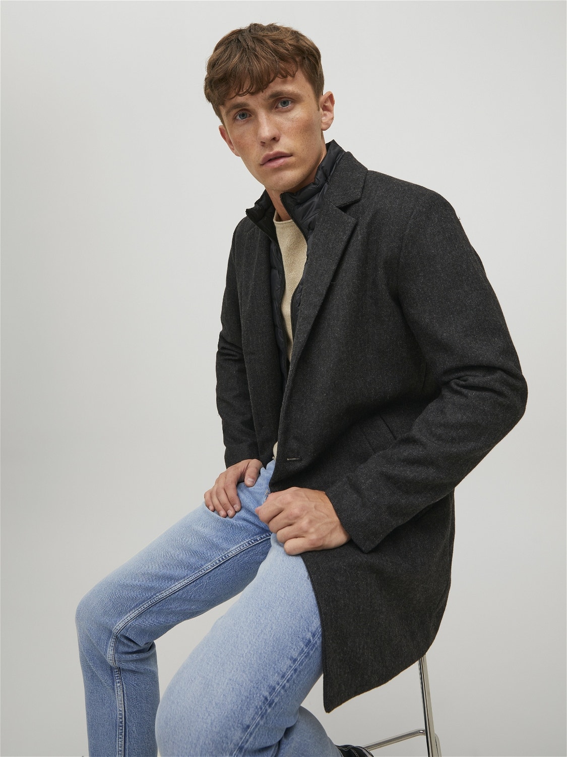 Jack & Jones Coat -Dark Grey - 12212262