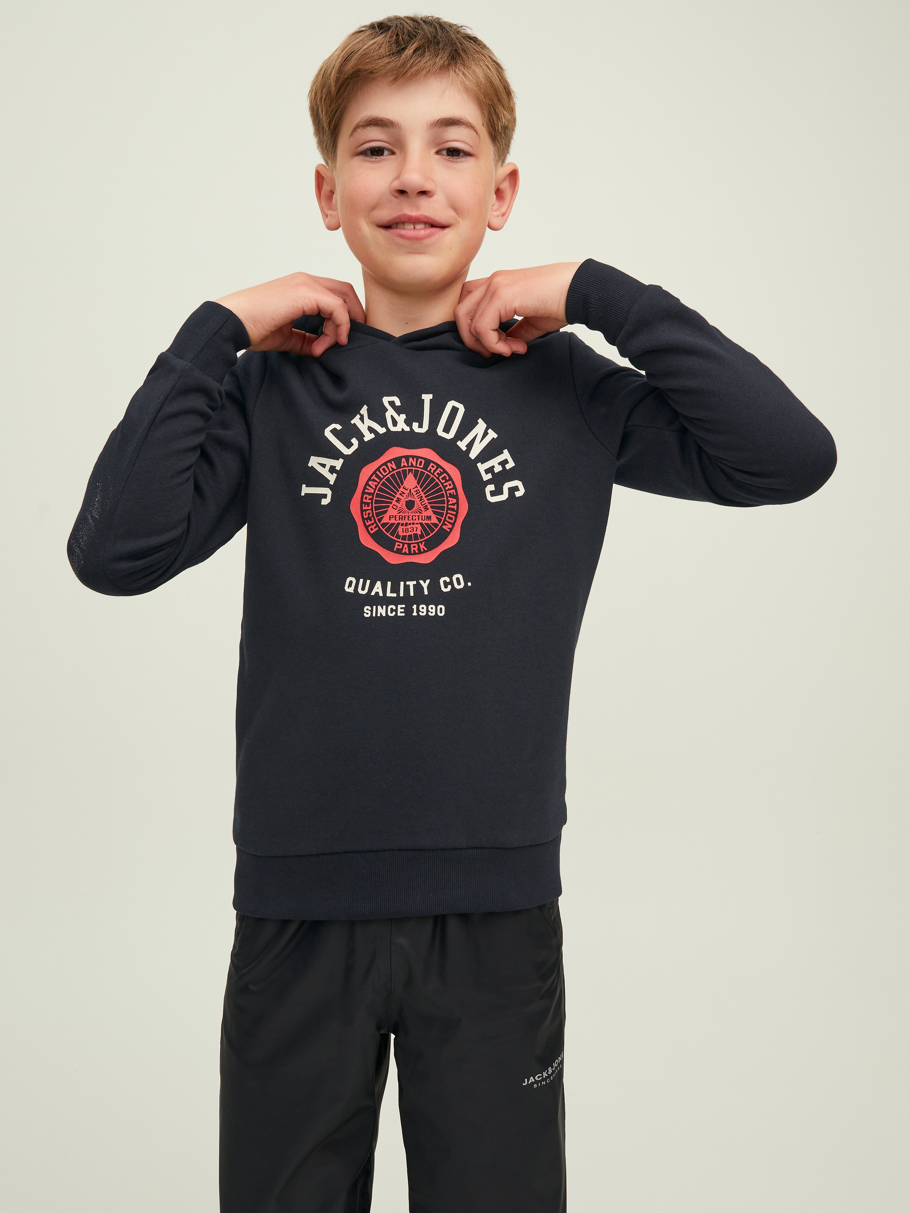 Sweat À Capuche Logo Pour Les Garçons - Jack & Jones - Modalova