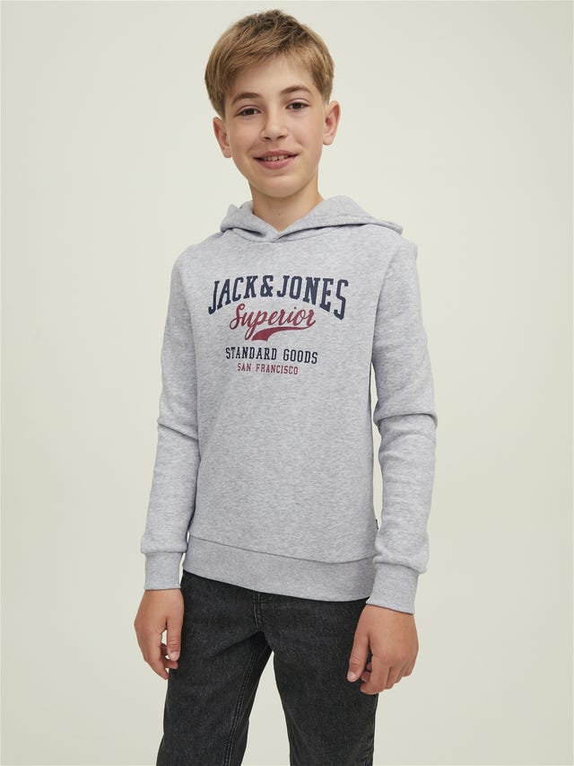 Jack & Jones Hoodie Logo Para meninos - 12212287