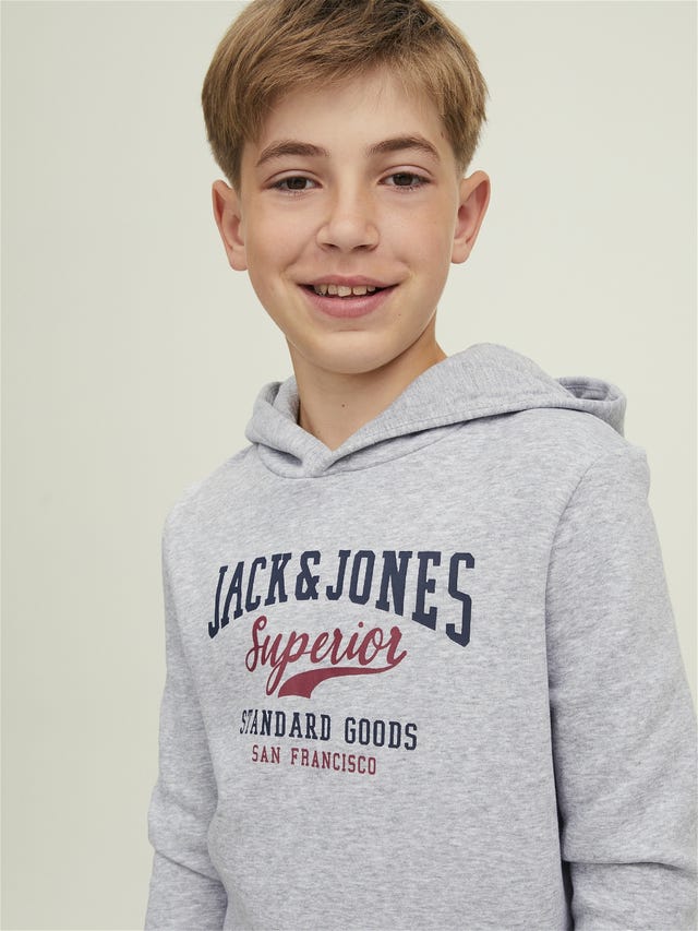 Jack & Jones Hoodie Logo Para meninos - 12212287