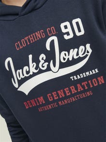 Jack & Jones Logo Hoodie For boys -Navy Blazer - 12212287