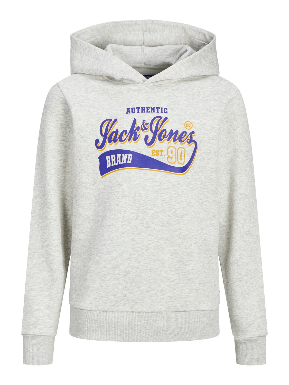 Jack & Jones Logó Kapucnis felső Ifjúsági -White Melange - 12212287