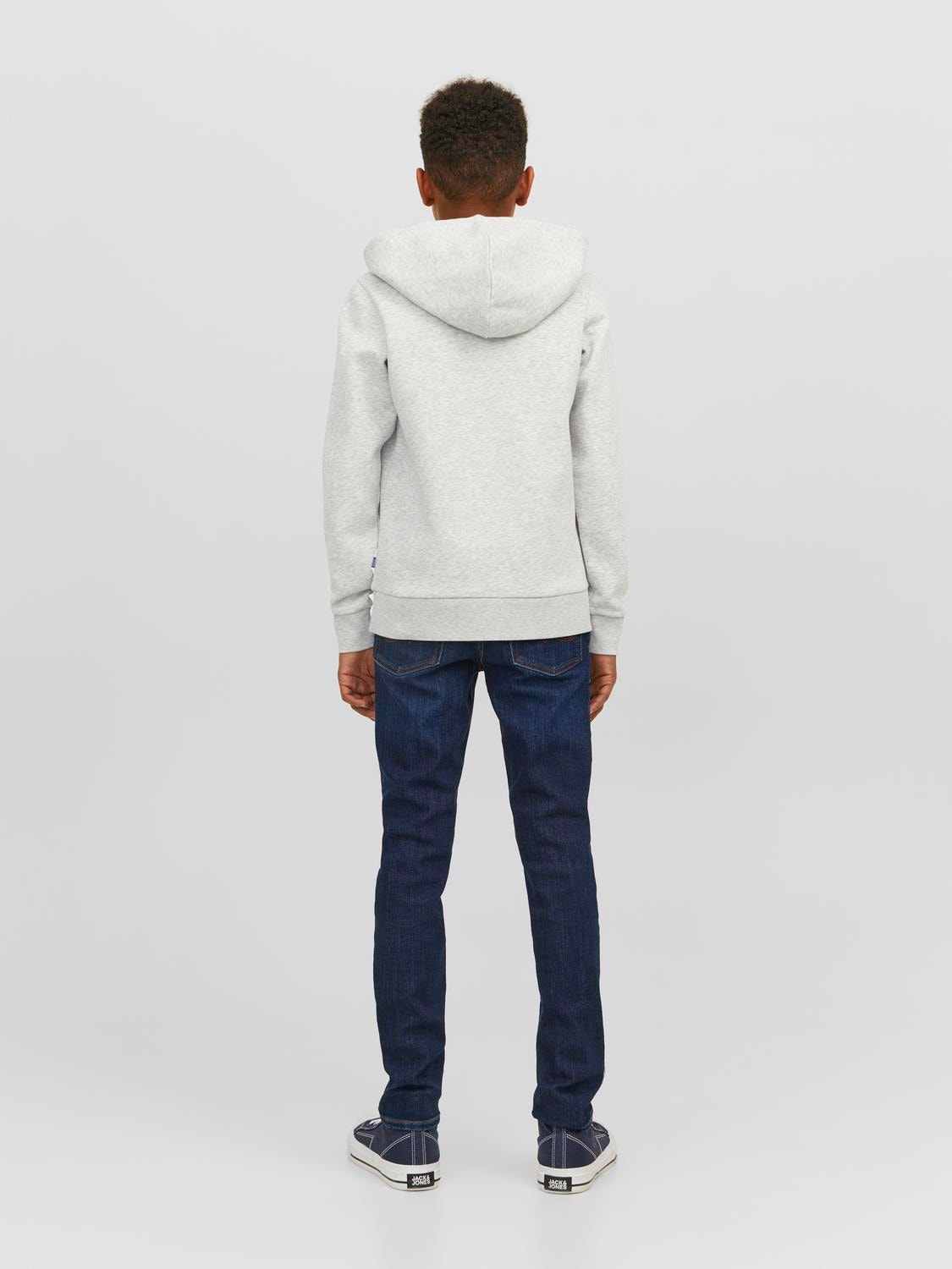 Jack & Jones Logó Kapucnis felső Ifjúsági -White Melange - 12212287