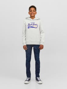 Jack & Jones Logó Kapucnis felső Ifjúsági -White Melange - 12212287