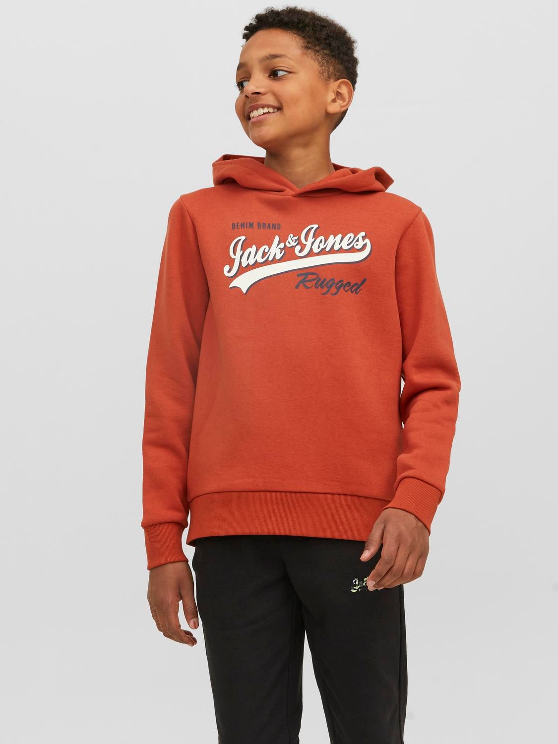 Jack and outlet jones logo hoodie