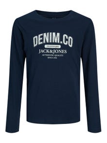 Jack & Jones Logo T-skjorte For gutter -Navy Blazer - 12212313