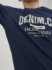 Jack & Jones Logo T-skjorte For gutter -Navy Blazer - 12212313