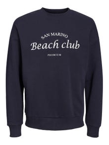 Jack & Jones Moletom com gola redonda Texto -Perfect Navy - 12212335