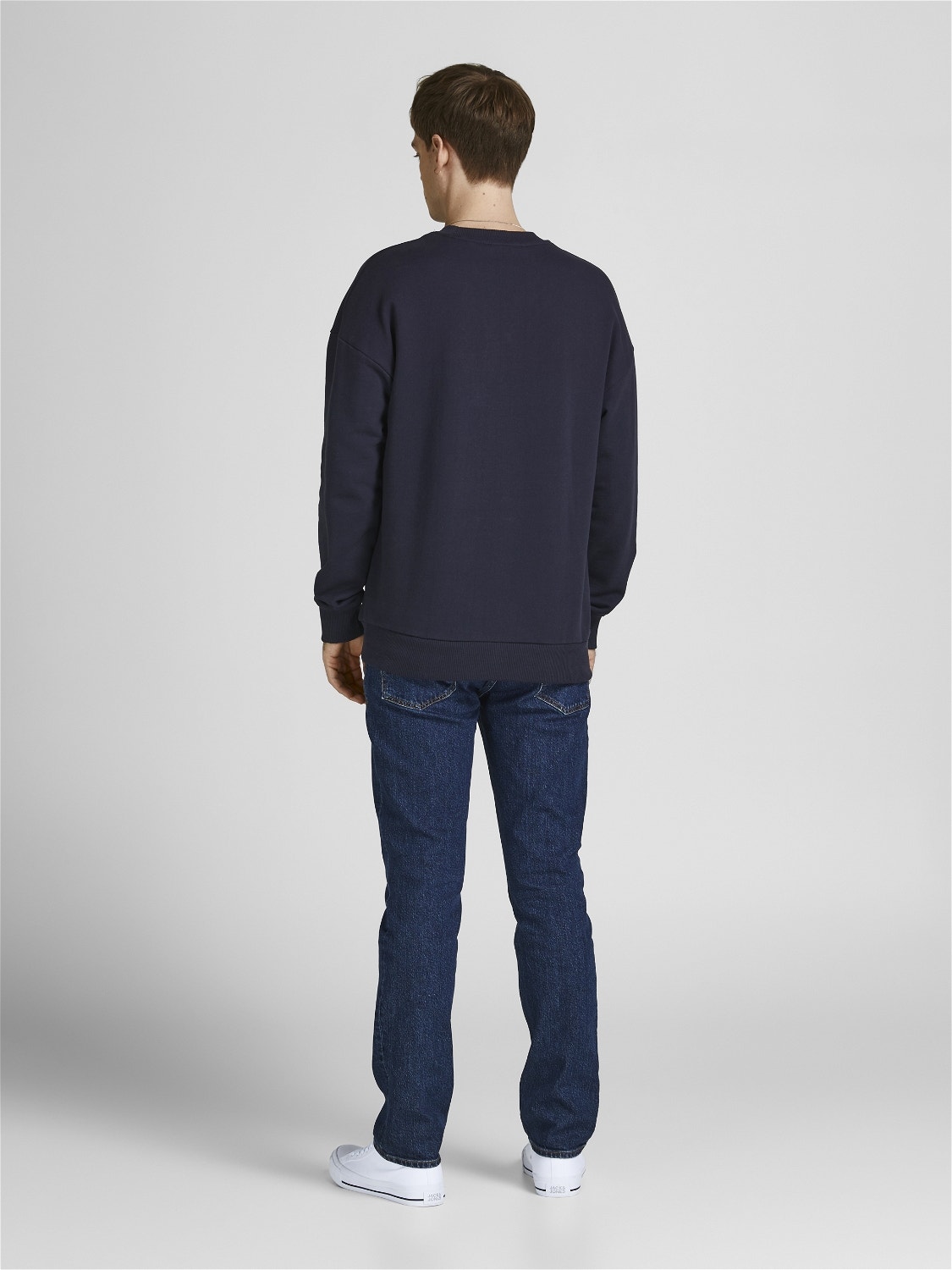 Jack & Jones Szöveg Személyzeti nyakú pulóver -Perfect Navy - 12212335