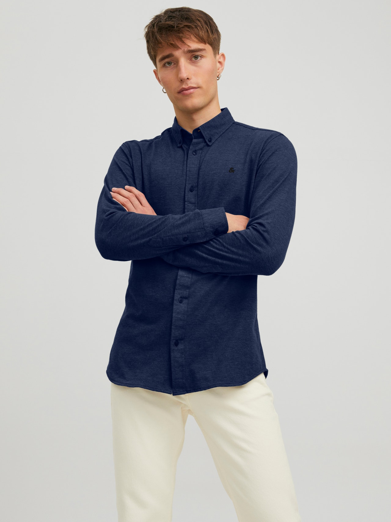 Jack & Jones Regular Fit Casual skjorte -Navy Blazer - 12212345