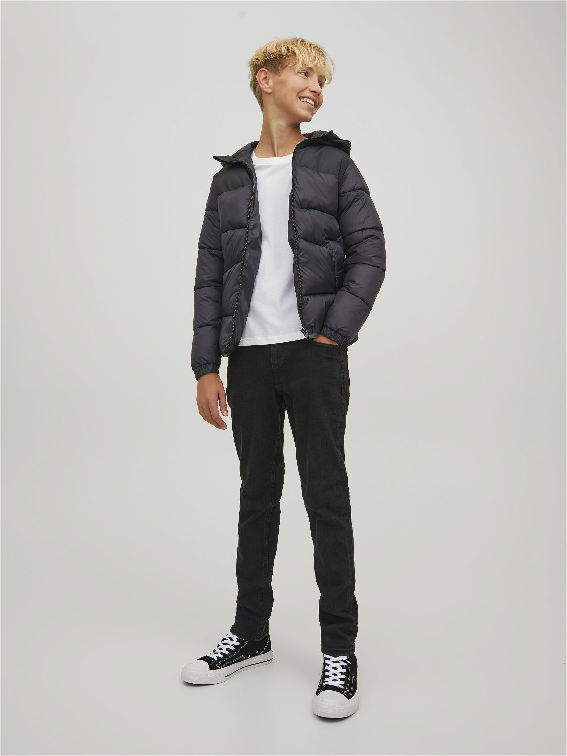 Jack & Jones Pufi dzseki Ifjúsági -Black - 12212402