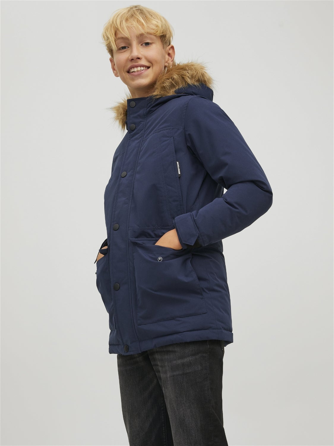 Boys navy sale parka