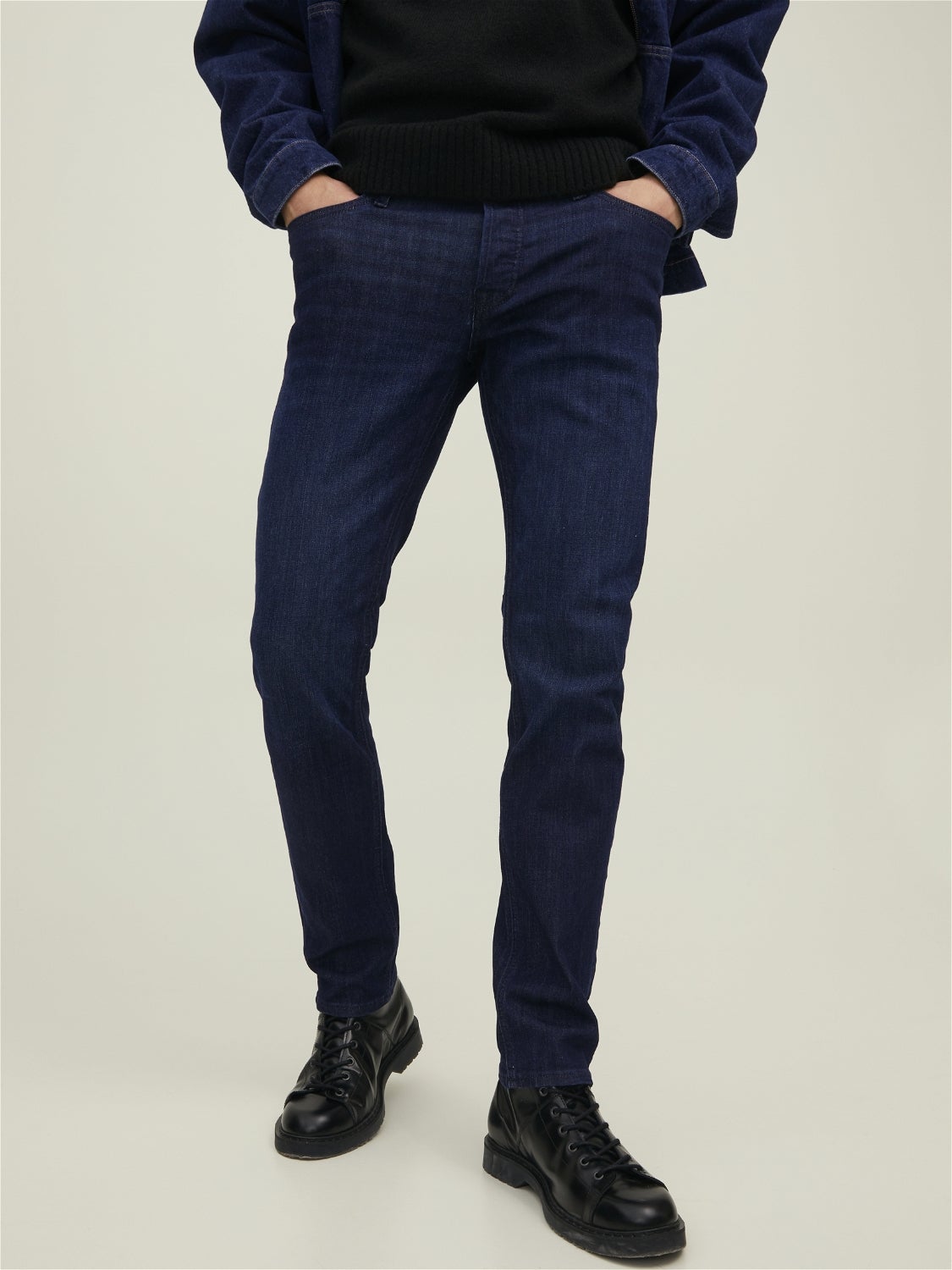 glenn foncé Jean Jack & Jones pour homme en coloris Bleu jean slim à déchirures Homme Vêtements Jeans Jeans slim Intelligence 