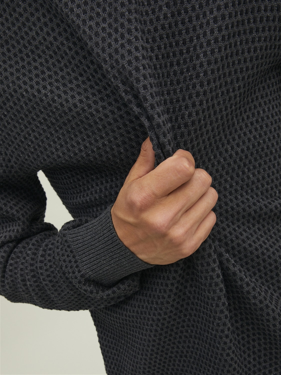 Jack & Jones Vienspalvis Apatinis megztinis -Dark Grey Melange - 12212816