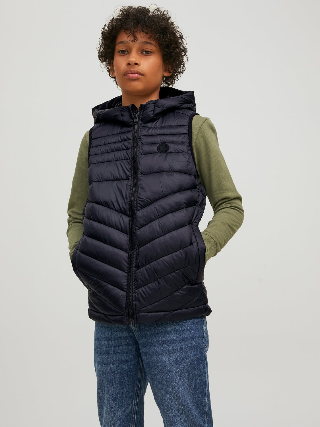 Boys grey gilet sale