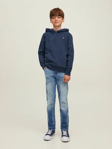 Jack & Jones Logo Hoodie For boys -Navy Blazer - 12213100