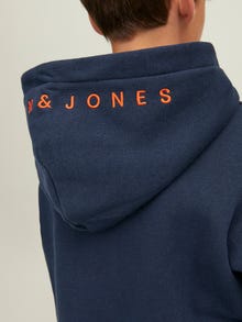 Jack & Jones Logo Hoodie For boys -Navy Blazer - 12213100