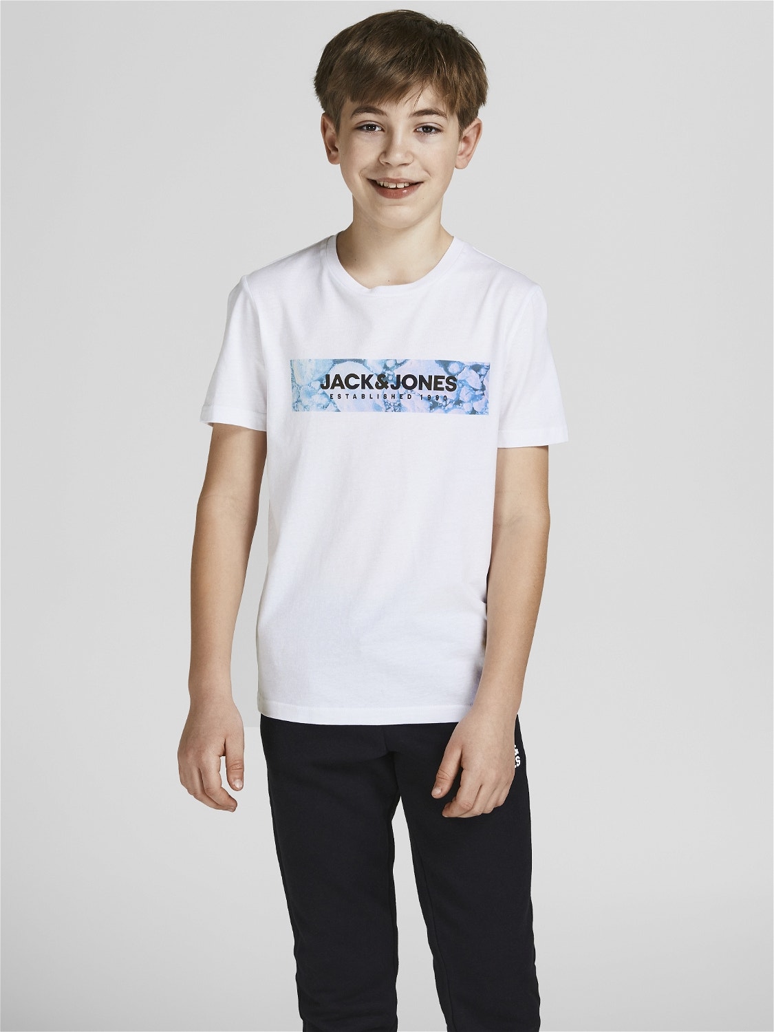 Jack & Jones Logo T-skjorte For gutter -White - 12213226