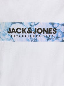 Jack & Jones Logo T-skjorte For gutter -White - 12213226