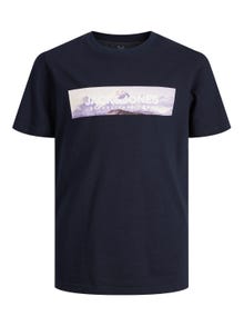 Jack & Jones Logo T-skjorte For gutter -Navy Blazer - 12213226