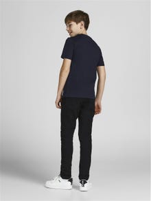 Jack & Jones Logo T-skjorte For gutter -Navy Blazer - 12213226