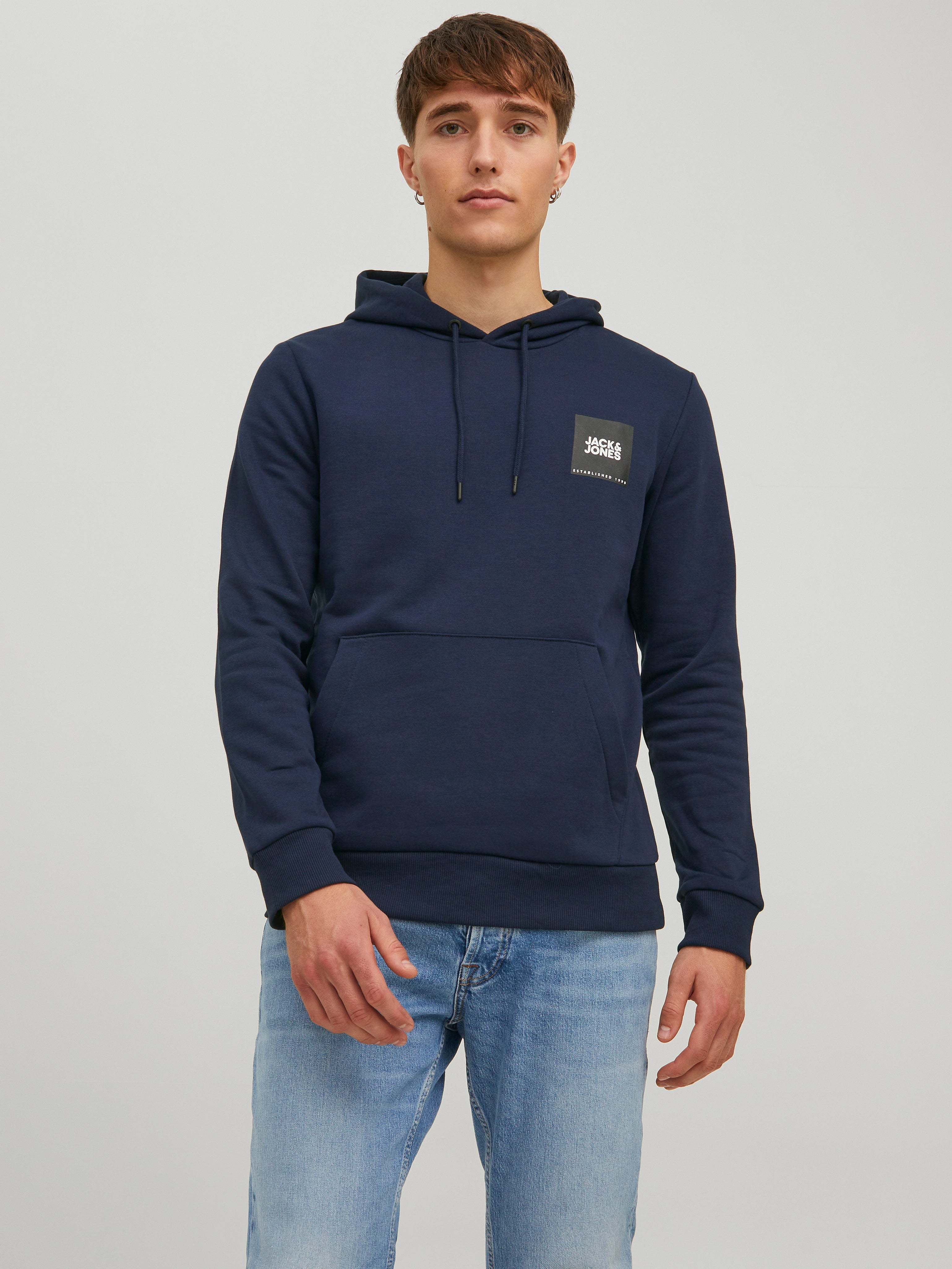 Jack & Jones sweatshirt discount 56% MEN FASHION Jumpers & Sweatshirts Hoodie Navy Blue L 