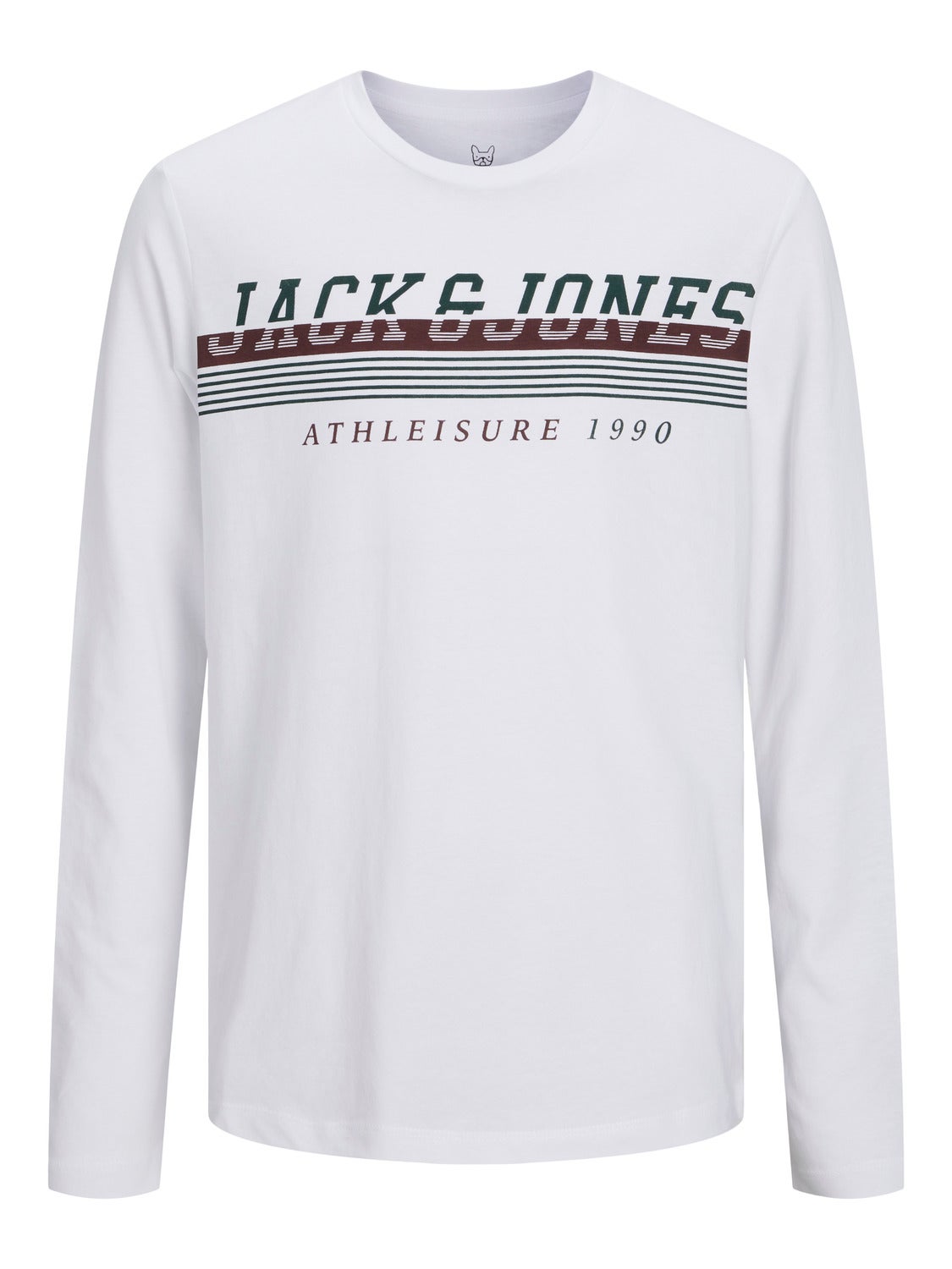 Jack & Jones Garçon Vêtements Tops & T-shirts T-shirts Manches longues Garçons Logo T-shirt À Manches Longues Men White 